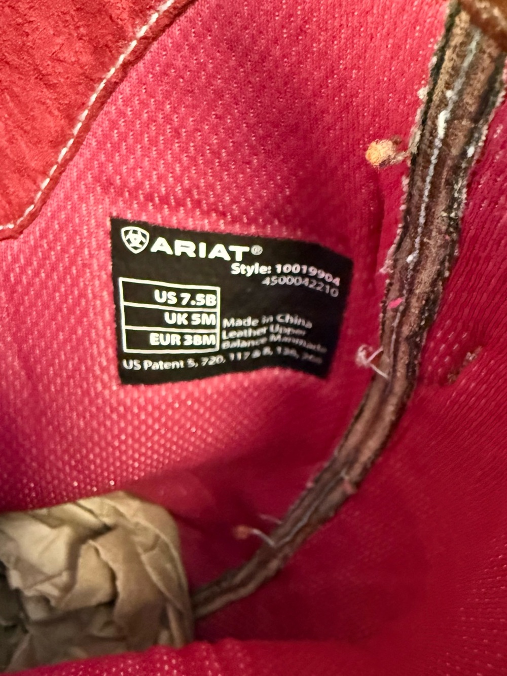 ARIAT Quickdraw VentTEK Western Boot Square Toe Size 7.5 - Picture 8 of 8